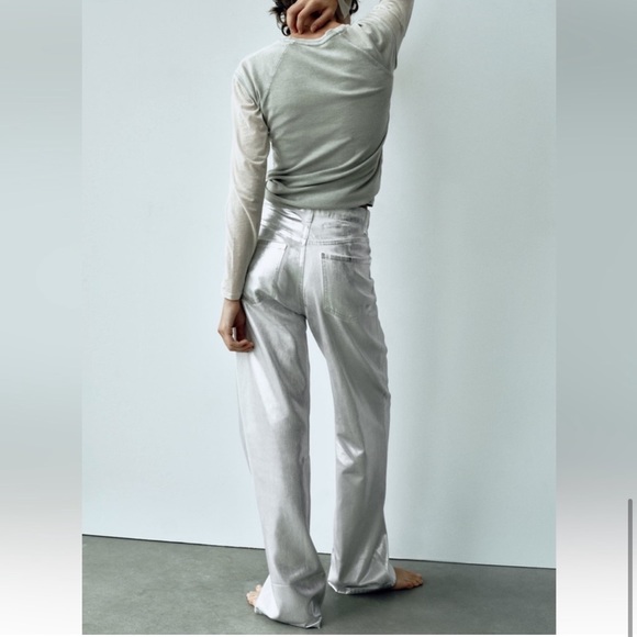 ZARA TRF WIDE LEG JEANS - Picture 7 of 9